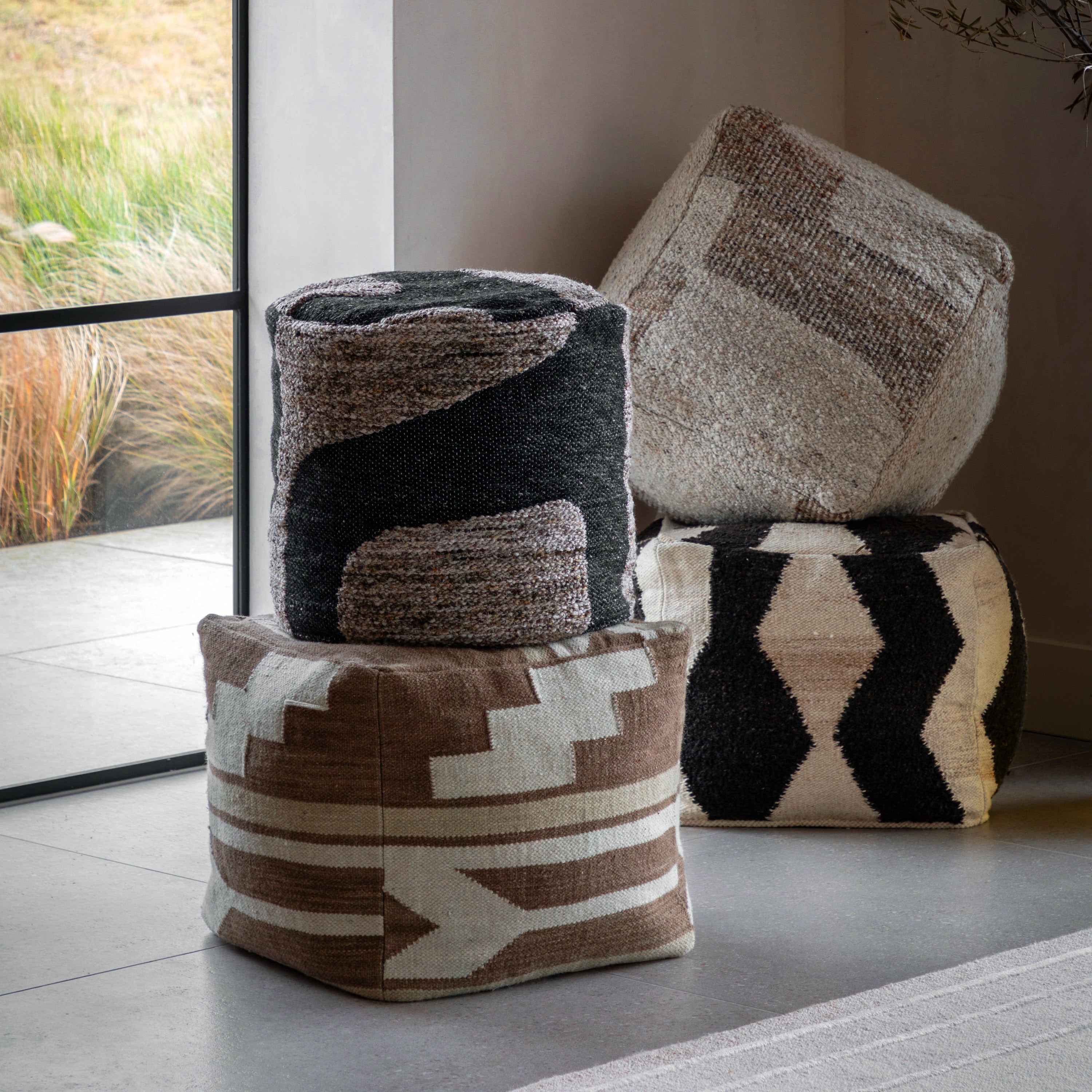 Herning Tonal Natural Pouffe